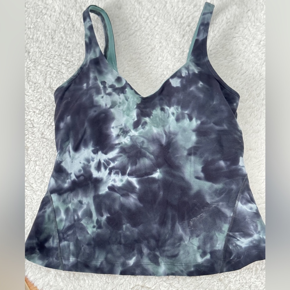 lululemon Align Waist-Length Tank Top, Diamond Dye Tidewater, size 6
